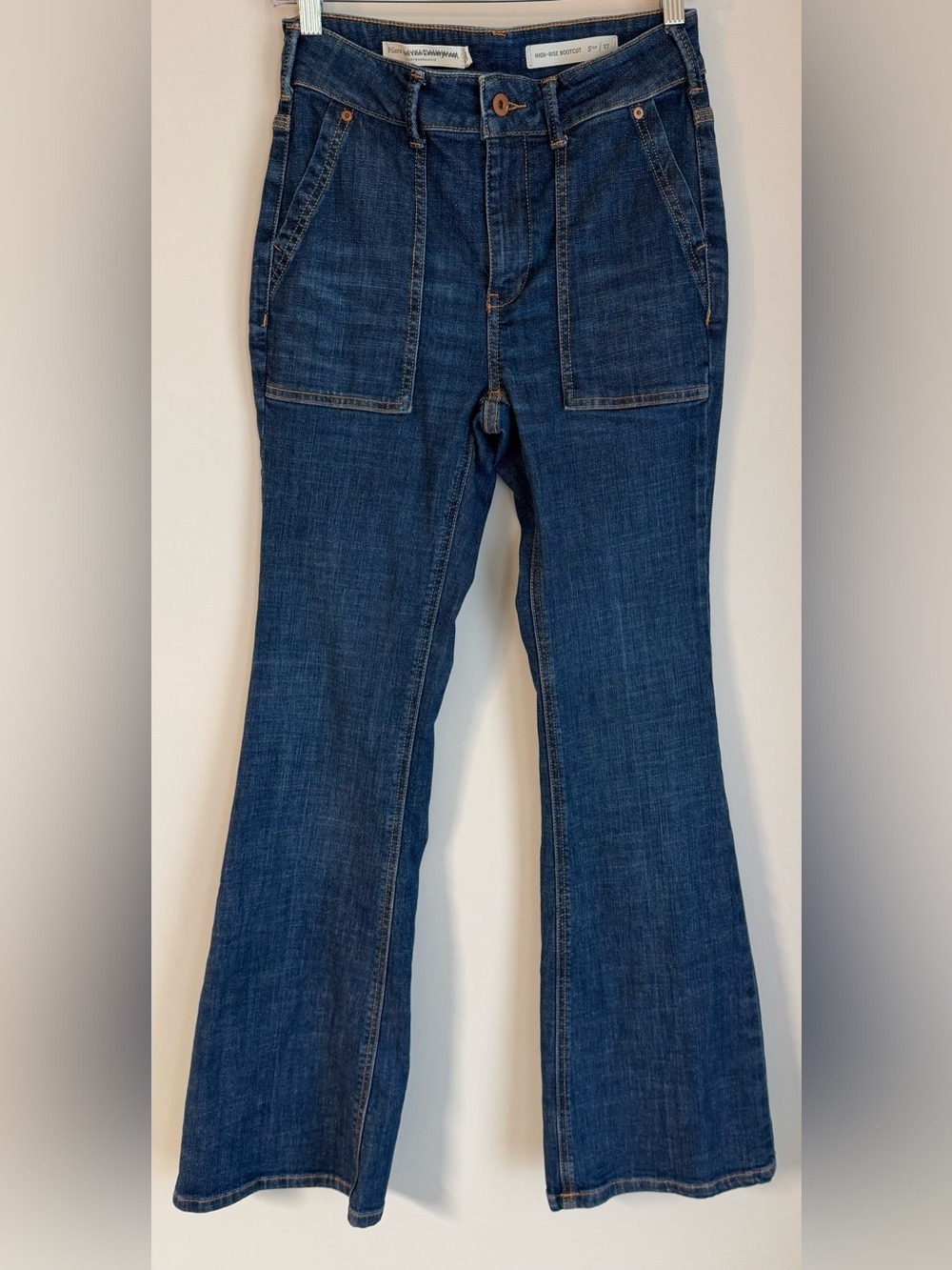 Pilcro Anthropologie Utility Patch Pocket‎ High Waist Bootcut Jeans 27 - Picture 8 of 15